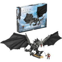 MEGA Skyrim-actiefiguren Bouwspeelgoed Alduin The World Eater met 619 stuks met 1 Dragonborn-figuur voor verzamelaars