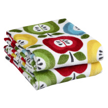 T-fal Toallas de cocina con impresiσn reactiva de fibra: Altamente absorbentes, sϊper suaves, 100 % algodσn, 16 x 28 pulgadas, para limpiar y sec
