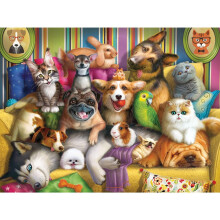 Stukjes en stukjes - Legpuzzel van 500 stukjes voor volwassenen - Schattige huisdieren - Kleurrijke dieren Honden Katten Legpuzzel van Image World Vo
