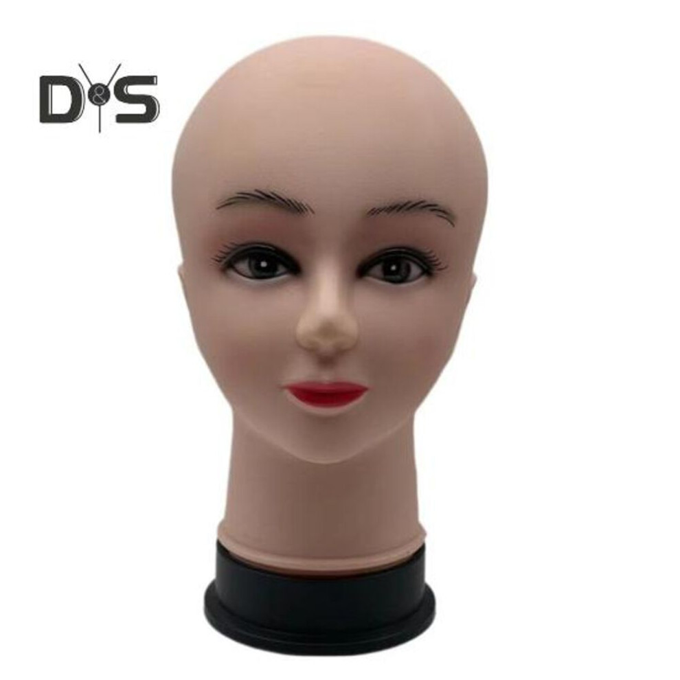 Bald Female Mannequin Head Professional Cosmetology for Wig Making Display Wigs Eyeglasses Hats Salon DIY Painting Display Holder