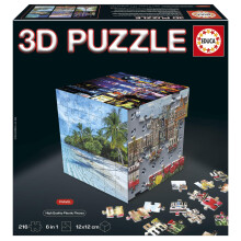 Puzzle 3D - EDUCA - Cube Voyage - 216 Pezzi - 6 Puzzle da 36 Pezzi - Sfida Ludica 8 Anni + (20124)