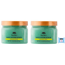Tree Hut Shea Sugar Body Scrub Coconut Lime 18oz 2PK met enkele make-up remover reinigingsdoekje