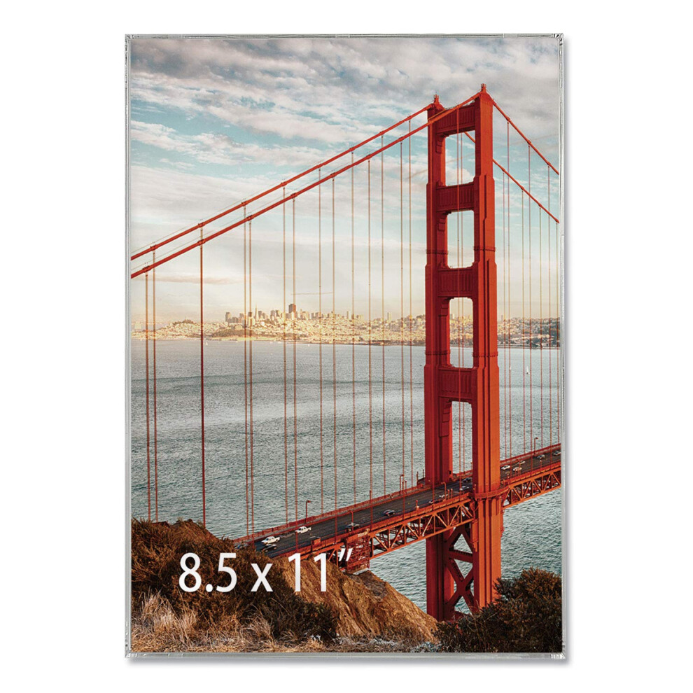 Universal Clear Box Frame  Plastic  8.5 x 11 Insert  Clear