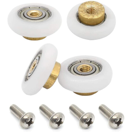 4X Replacement Shower Door Rollers/Runners/Wheels 19mm Diameter 1