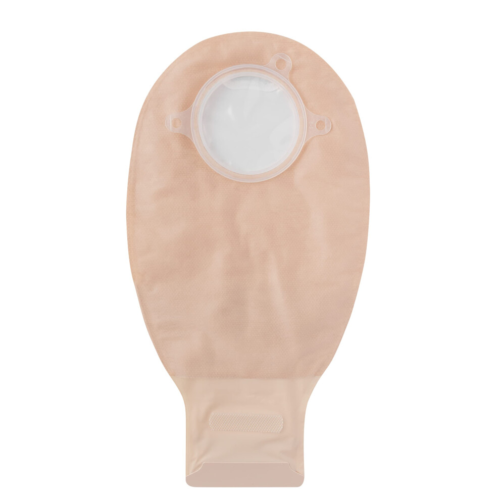 Convatec 416416 Natura 12"""" Entleerbarer Beutel, 1-Seitiges Komfort-Panel, Schwanzverschlussfilter, Transparent, 1-3/4"""" Flansch, 10Er-Pack-image