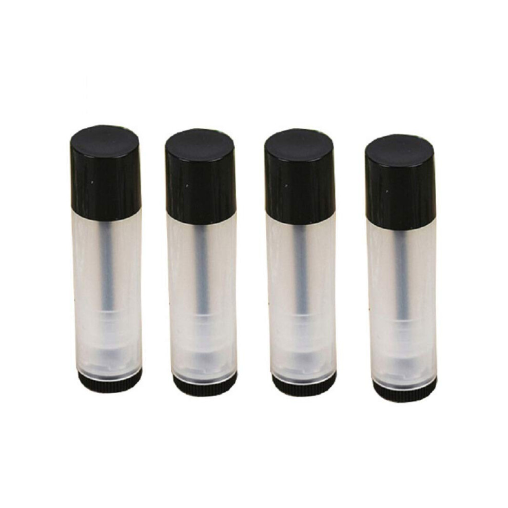 Glasstore 25Pcs Lip Balm Tubes Containers 5G Clear Body With Twist Bottom And Cap Empty Refillable Plastic Diy Lipstick Lip Gloss Containers Chapstick Tube Cray