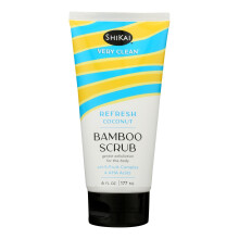 ShiKai Very Clean Bamboo Body Scrub (Odswiezajacy kokos 6 uncji) | Delikatny nawilzajacy i zluszczajacy srodek do mycia skry | Z kompleksem 5 owocw