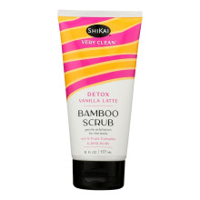 ShiKai Zeer schone bamboe bodyscrub (Detox Vanille Latte 6 oz) | Zachte hydraterende en exfoli?ende huidreiniger | Met 5 fruitcomplexen en AHA-zuren