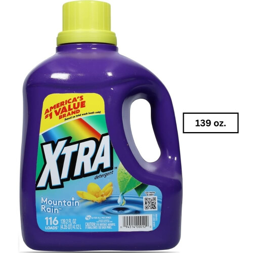 Xtra Liquid Detergent Mountain Rain 116 Fl Oz 1