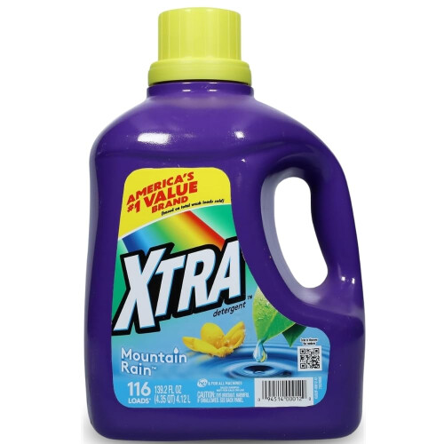 Xtra Liquid Detergent Mountain Rain 116 Fl Oz