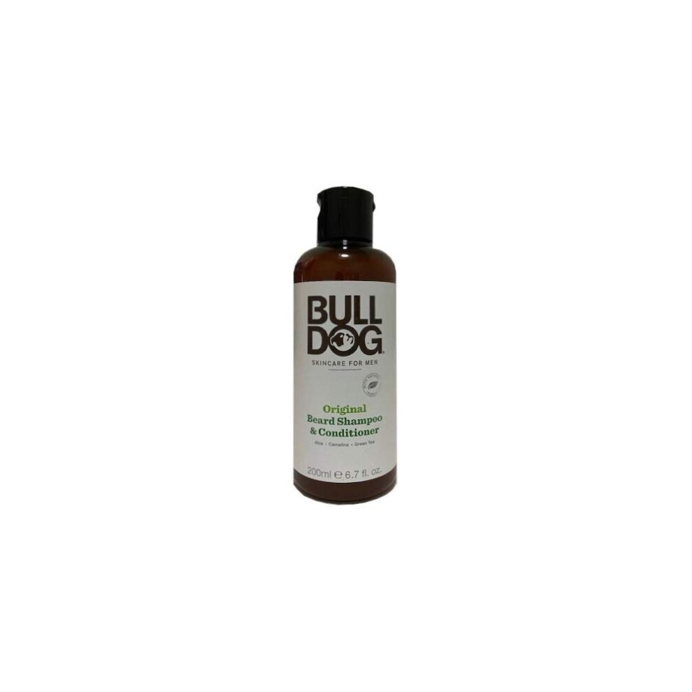 Bulldog Original Beard Shampoo and Conditioner (Pack of 2) with Aloe Leaf Juice and Green Tea Leaf Extract  6.7 fl. oz.