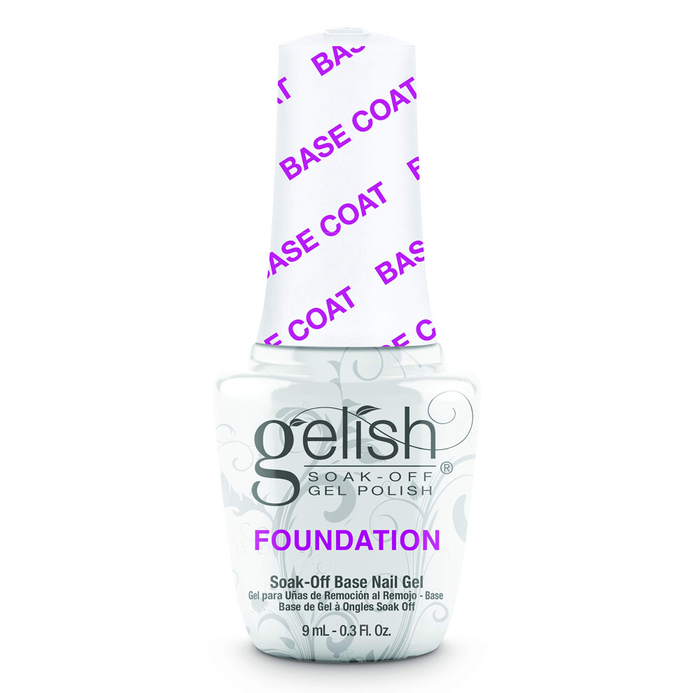 Gelish Mini Foundation Base Coat for Gel Nails - Strong Adhesion  Protects Natural Nails  Quick Drying  Compatible Soak-Off Gel Polish & Structure Gel