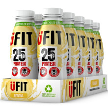 High 25g Protein Shake - Banana Flavour- Fat Free - No Added Sugar – Ready to Drink - 10 x 330ml (Packaging May Vary)