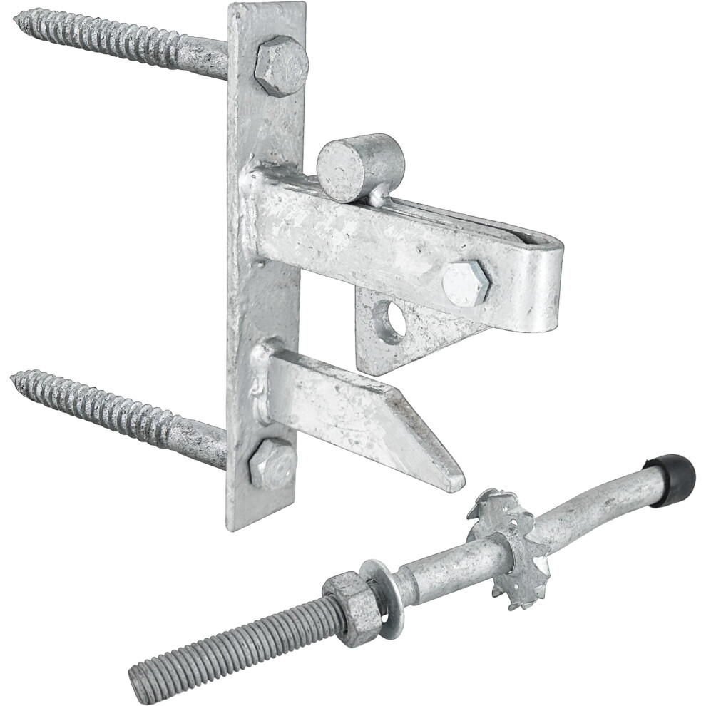 Irontite Self Locking Gate Latch Heavy Duty. Galvanised Gate Latch For Wooden Gates With Striker, Heavy Duty Field Gate Latch, Hot Dipped Galvanised - Image 3