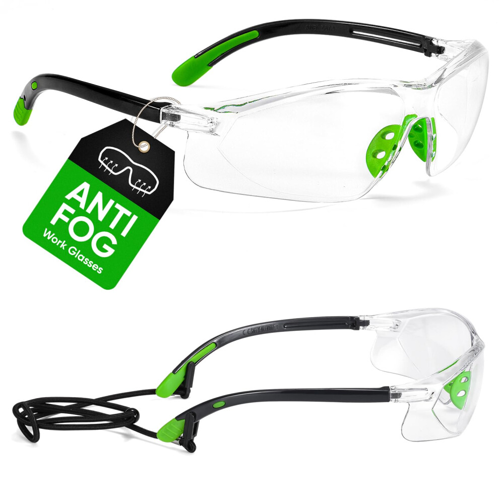 Anti Scratch Safety Glasses [En166 Certified]- Sg003 Anti Fog Uv Protection Safety Goggles For Mens & Women, Anti Steam Z87 Protective Glasses For Diy 6971043958525
