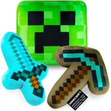 Soft Toy 3pcs Plushie Cushion Set Creeper Stuffed Toy Kids Teenagers, Bedroom Accessories 3D Soft Toy Decorative Stuffed Collectibles Gifts for Gamers
