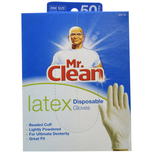 Mr. Clean Wegwerplatexhandschoen 50 stuks