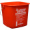 Winco Cleaning Bucket 6-Quart Red Sanitizing Solution 1