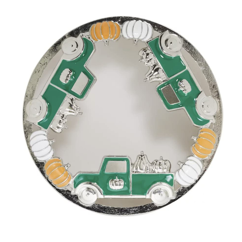 Yankee Candle Autumn Pumpkins With Green Truck Illuma-Lid Jar Candle Topper - For Large And Medium Original Jar Candles Only - Does Not Fit Signature