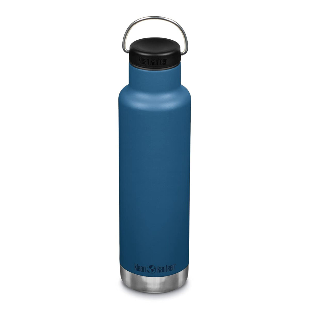 Bouteille Isotherme Classique Klean Kanteen 20 Oz (Avec Bouchon Boucle) Bleu Sarcelle V Ritable-image