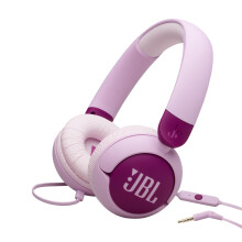 Junior 320, Wired On-Ear Headphones for Kids with Built-In Mic, JBL Safe Sound, Low Volume, 12 mm Thick Soft Pad and Sticker Set, Ultra-Portable