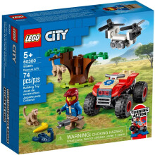 LEGO City Wildlife Rescue ATV 60300 bouwset; Leuke dierenspeelset; Topspeelgoed voor kinderen; Nieuw 2021 (74 stuks)