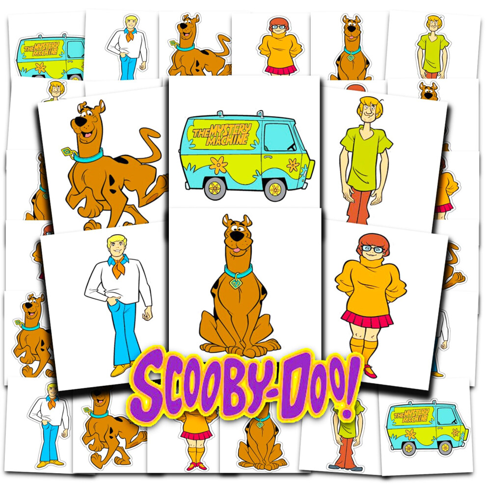 Scooby Doo Tattoos Party Favors Bundle ~ 72 Perforated Individual 2"" x 2"" Scooby Doo Temporary Tattoos for Kids Boys Girls (Scooby Doo Party Supplie