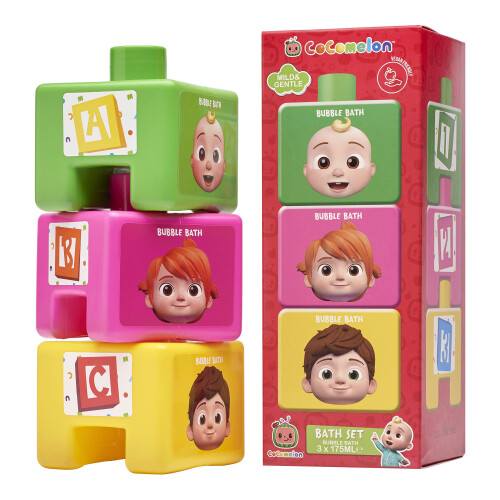 3 x 175ml Stackable Educational Bubble Bath Bottles 2