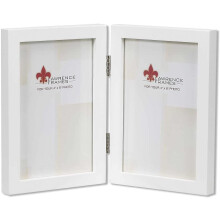 Lawrence Frames 4 x 6-Inch Studio Wood White Double Picture Frame (755846D)