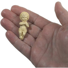 Religieuze geschenken Jezus Christus kind beeldje 1 3/4 inch plastic baby voor kerststal of koningentaart Pack van 3