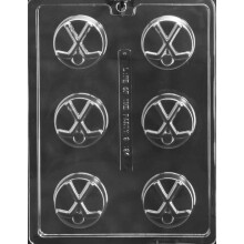 Grandmama's Goodies S124 Hockey Cookie Chocolate Candy Mold with Instructions (Pack of 3)