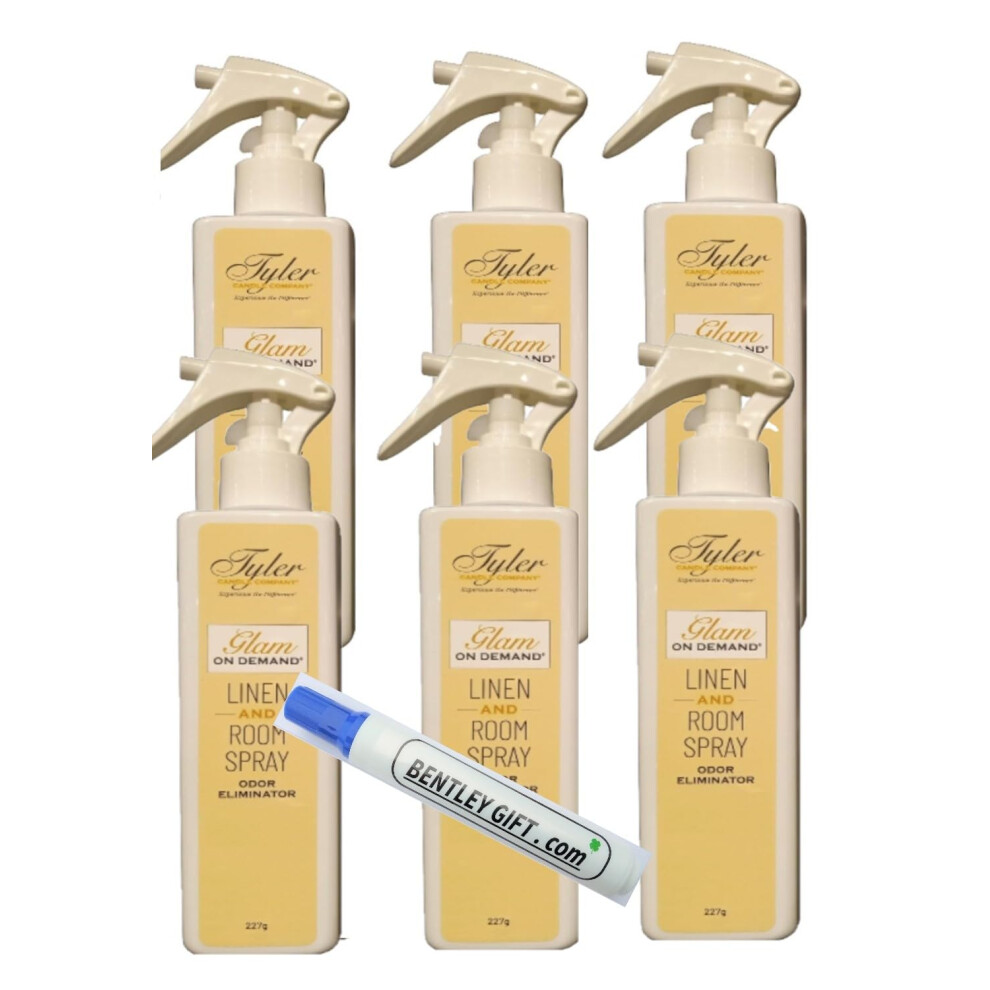 Tyler Candle Company - Spray On Demand - Diva fragrance - 227g / 8oz Pack of 6 w/Bentley stain remover Pen !-image-OPC-PH8MBSP-NEW