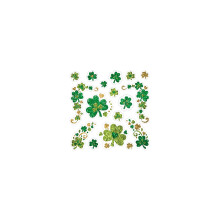 Kleeblatt-Glitzer-Krperschmuck  7,75 x 6 Zoll (1 Stck)  St. Patrick's Day-Feier mit verschiedenen ungiftigen Designs  glitzert bei Paraden, Part