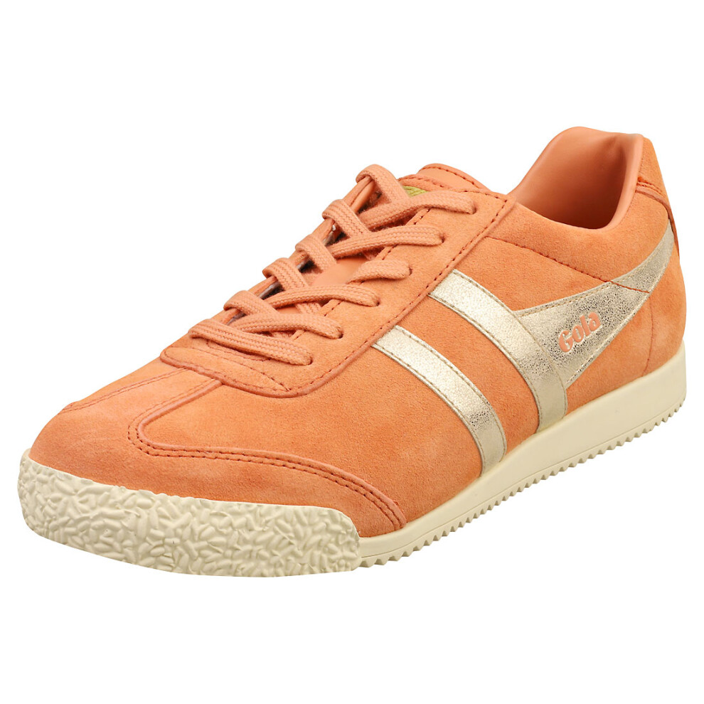 Gola Harrier Mirror Womens Fashion Trainers in Peach Gold - 4 UK