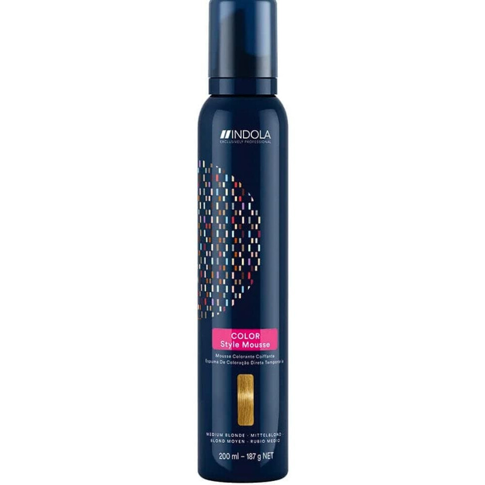 Indola Color Style Mousse 200 Ml Medium Blonde