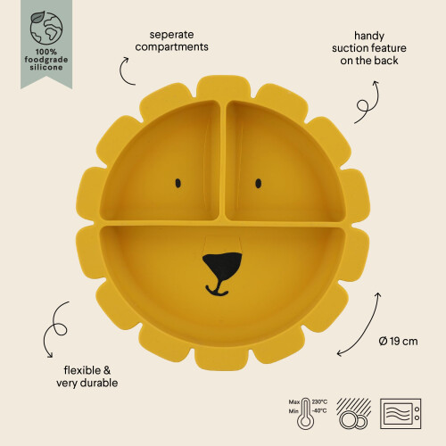 Trixie Prato com ventosa de silicone e compartimentos - Mr. 2