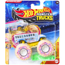 Hot Wheels Monster Trucks Collectible Toy 1:64 Scale Diecast Model Vehicle - Snack Pack 1/6 HW Dozen Delivery - JDP94