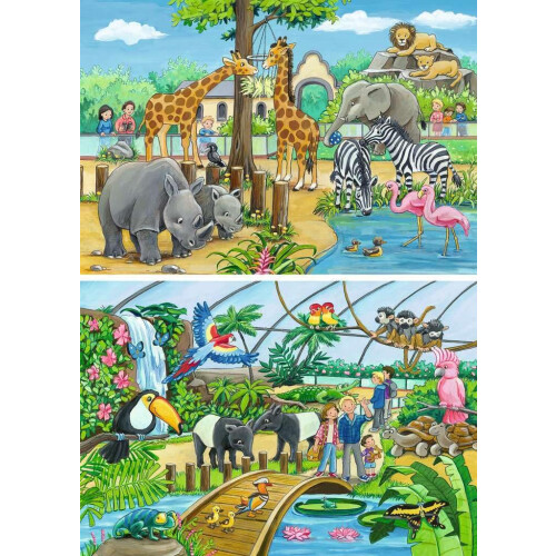 Ravensburger Puslespil 2x24 Velkommen til Zoo 1