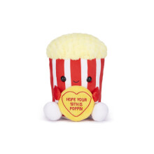 Swizzels Love Hearts 7" (18cm) "Hope Your 18th is Poppin" Popcorn Plush Soft Toy