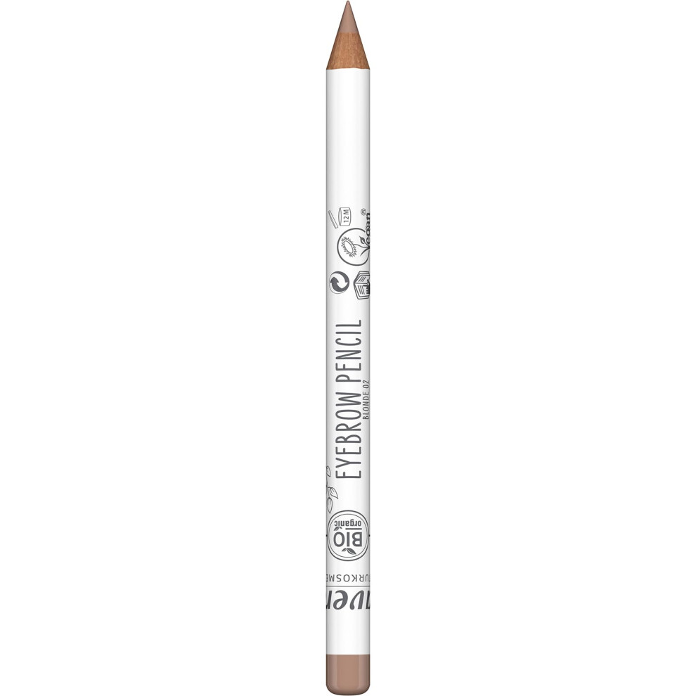 Lavera Eyebrow Pencil Blonde 02 - Organic Jojoba Oil And Shea Butter - Smooths And Perfects - Vegan - Organic Eye Makeup