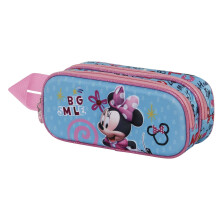 Minnie Mouse Big Smile-3D Double Pencil Case, Blue, 22 x 9.5 cm