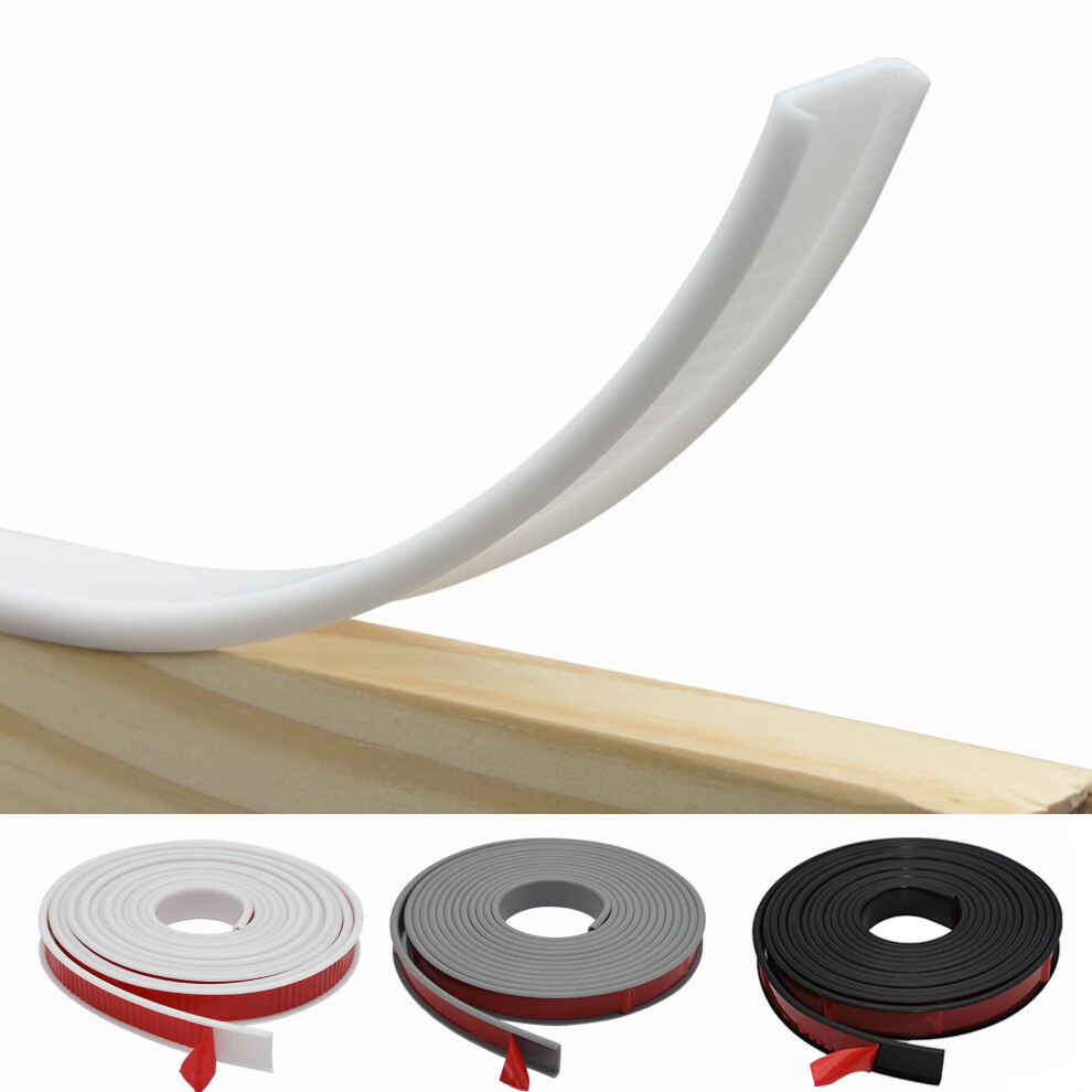 U Shape 18Mm Pvc Trim Furniture Edge Banding Self Adhesive Soft Tpe Edging Tape For Table Cabinet Chairs, Shelves Furniture Restoration (18Mm.5m White 757377653482