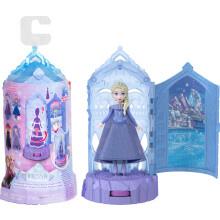 Disney Frozen Surprise Small Dolls & Mini Castle Playsets with Spinning Doll Reveal, Ice Castle Spin Surprise from Movies (Styles May Vary)