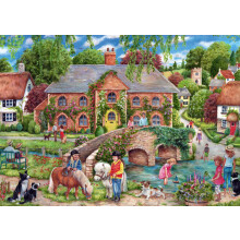 Village Life 1000 Piece Jigsaw Puzzle for Adults and Kids Age 12 Years Up