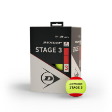 tennis ball Stage 3 red - for children & beginners on the small field (12 balls)