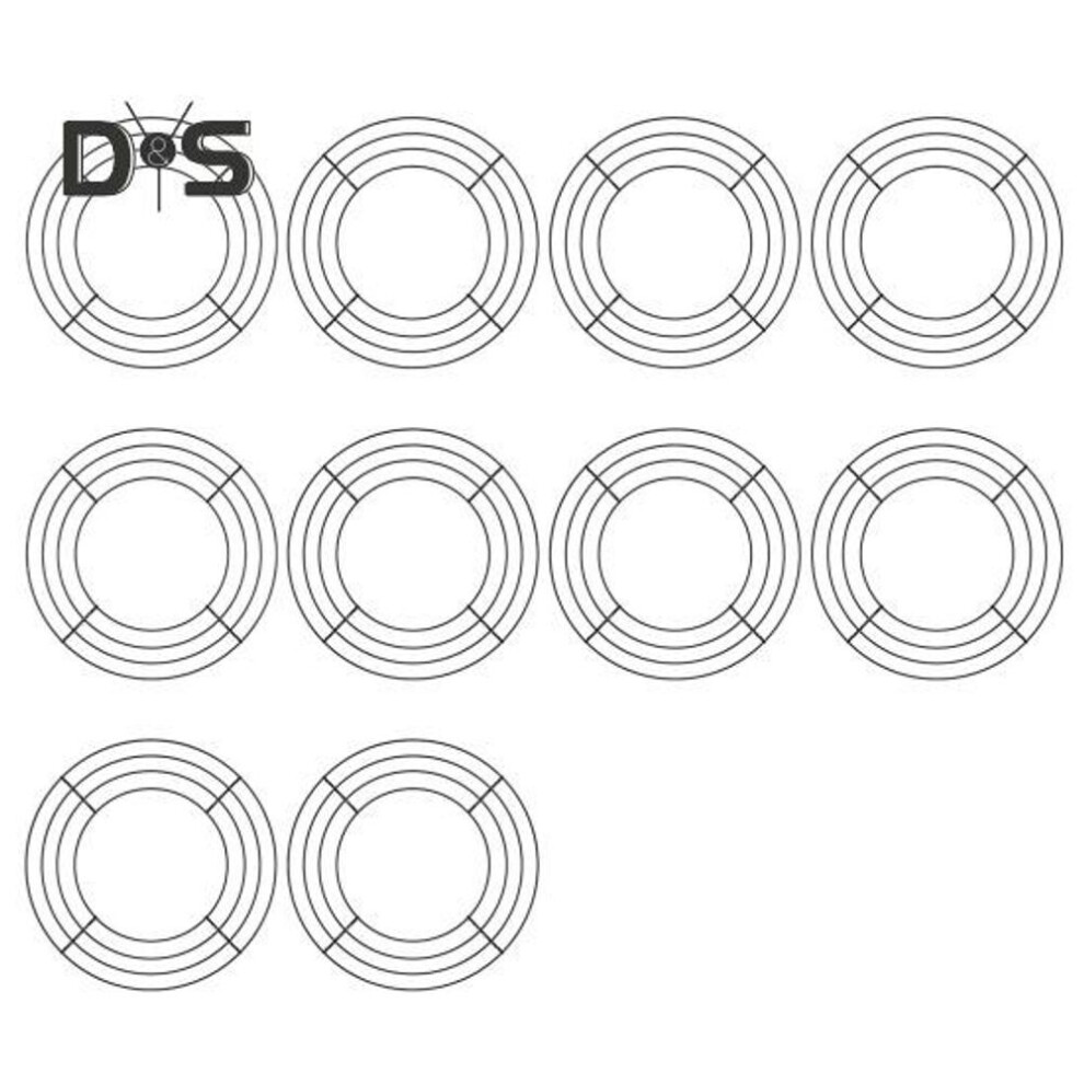 (black, 25cm 10 pcs) 20cm/25cm Metal Hoop Wreath Frame Wire Ring Flower Garland Holder Diy Wreath Making Supplies For Festival Wedding Party