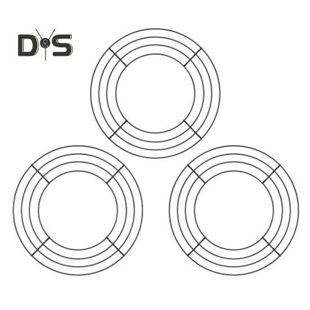 (black, 25cm 3pcs) 20cm/25cm Metal Hoop Wreath Frame Wire Ring Flower Garland Holder Diy Wreath Making Supplies For Festival Wedding Party