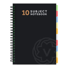 A4 Subject Notebook with 10 Dividers - 300 Pages Lined Spiral Notebook (150 Sheets) - 100gsm Writing Pad - Large A4 Lined Jotter with Thick Matte