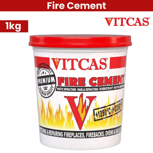1kg Premium Fire Cement – Fire Bricks – Excellent Adhesion – Fireproof – Patching and Repairing – Easy to use 1