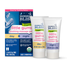 Mommy's Bliss, Bio, Little Gums Beruhigungsmassagegel, Tag/Nacht Packung, Alter 2 Monate+, 2 Tuben, je 0,53 oz (15 g)